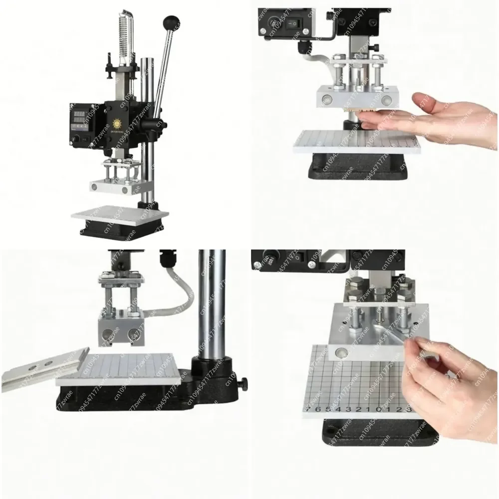 Automatic 220V Industrial Hot Stamping Machine For Phone Cases Wood And Rock Logo Embossing Motor As Core Component