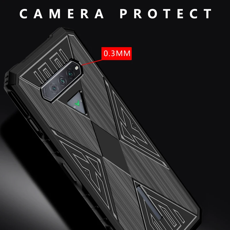 Shockproof Case for Xiaomi Black Shark 4 4S Pro Gaming Cover Silicone Rubber Rugged Phone Skin Matte Anti-fingerprints Back Capa