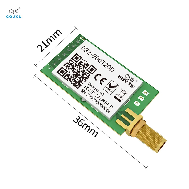 LoRa 868Mhz 915MHz Rf TCXO cojxu E32-900T20D-V8 Transceiver Wireless Module Long Range Iot UART Transmitter Receiver