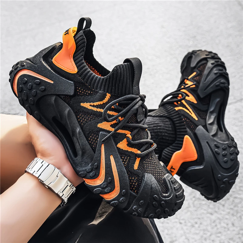 2026 New Summer Men Shoes Breathable Sock Sneakers Mesh Surface Anti-slip Casual Sports Shoes Male Fashion Footwear