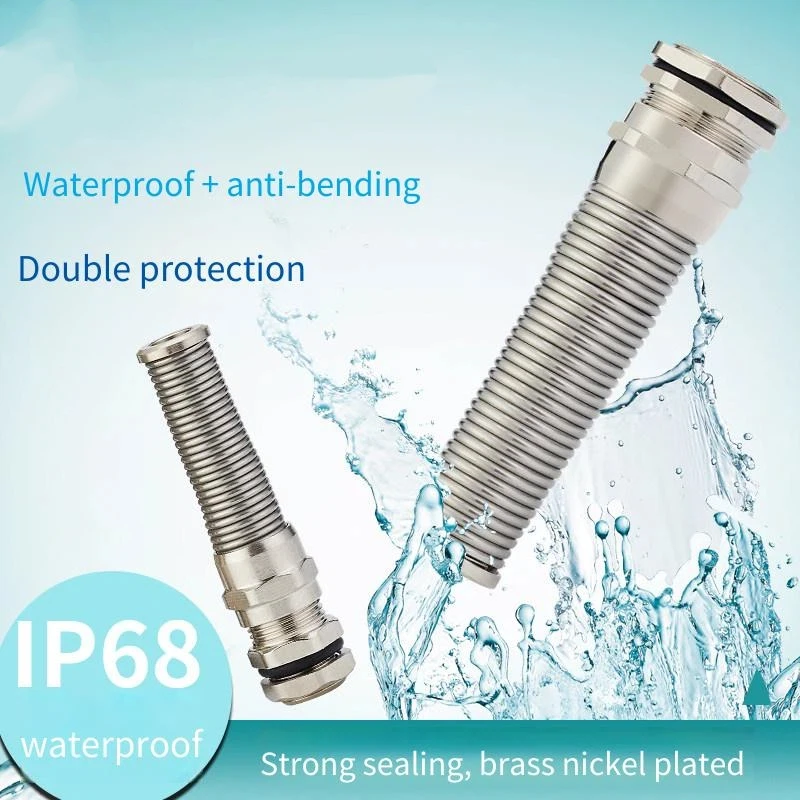 Glen Head M-Type Twist Fixed Waterproof Spring Cable Connector Anti-Bending Resistant Metal Protective
