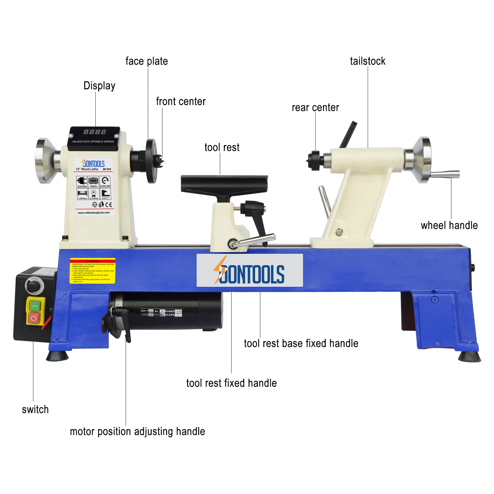 

variable speed wood lathe ,cast iron ,wood chucks and turnings