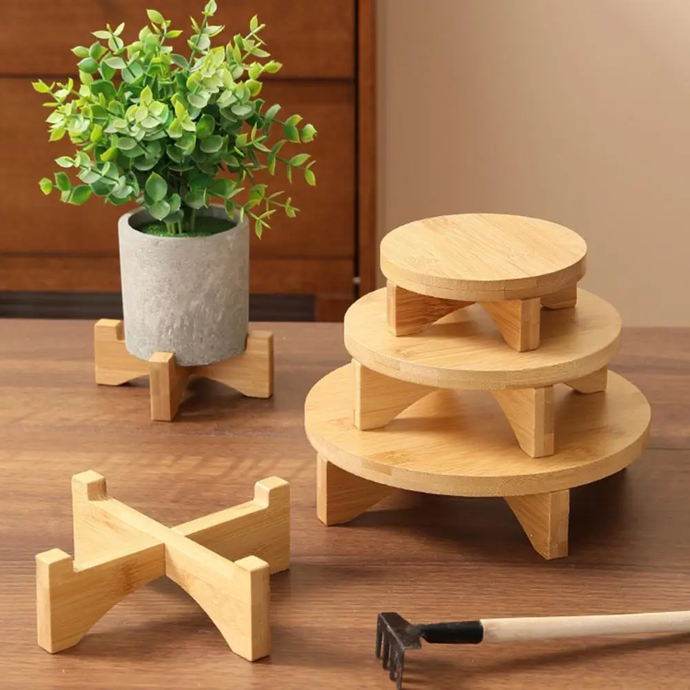 

Mini Stand Decor Household Vase Indoors Desk Bonsai Pot Pedestal Solid Wood Stands Plants Stool Flowerpot Stand Vase Display