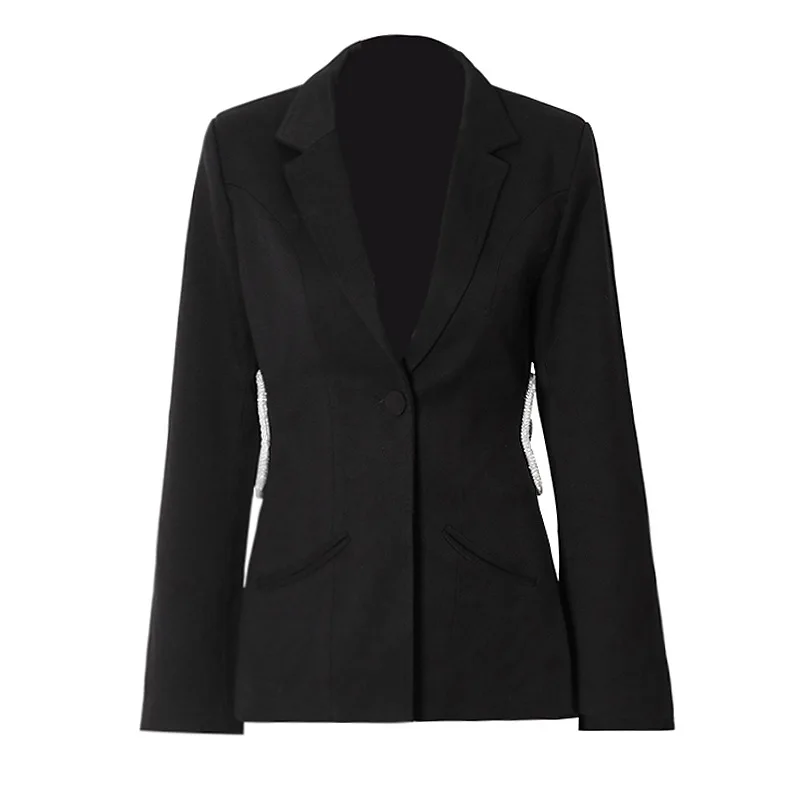 ZAMOR HIGH STREET European Style Petite Slim Fit Blazer 2026 New Fashion Hollow Out Waist Design Tailored Jacket