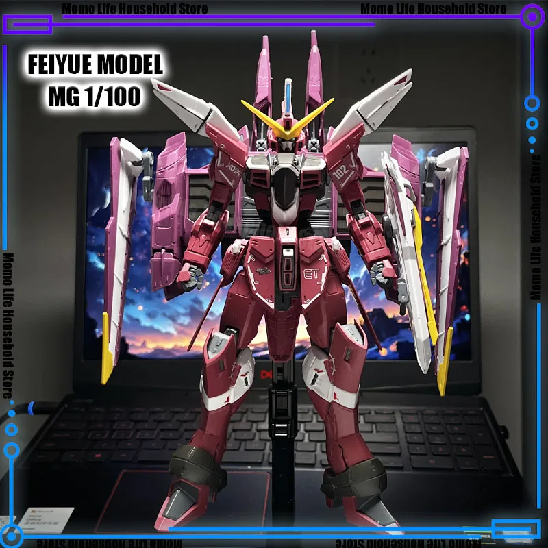 

New Feiyue Model 1/100 Mg Zgmf-X09a Justice Assembly Model Kits Plastic Skeleton Anime Action Figure Robot Plastic Mode Toys