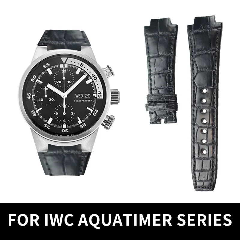 

FOR IWC AQUATIMER SERIES，GENUINE LEATHER WATCH STRAP