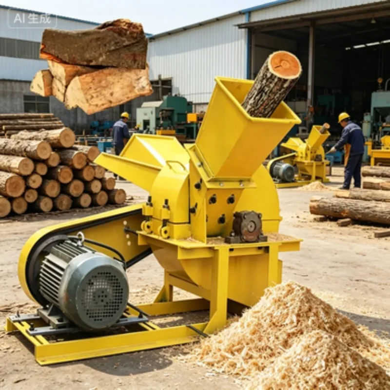 

High-Capacity | PTO Wood Chipper, Industrial, Disc Style | 10-Ton-Per-Hour Tree Branch Crusher for Biomass Power Plant