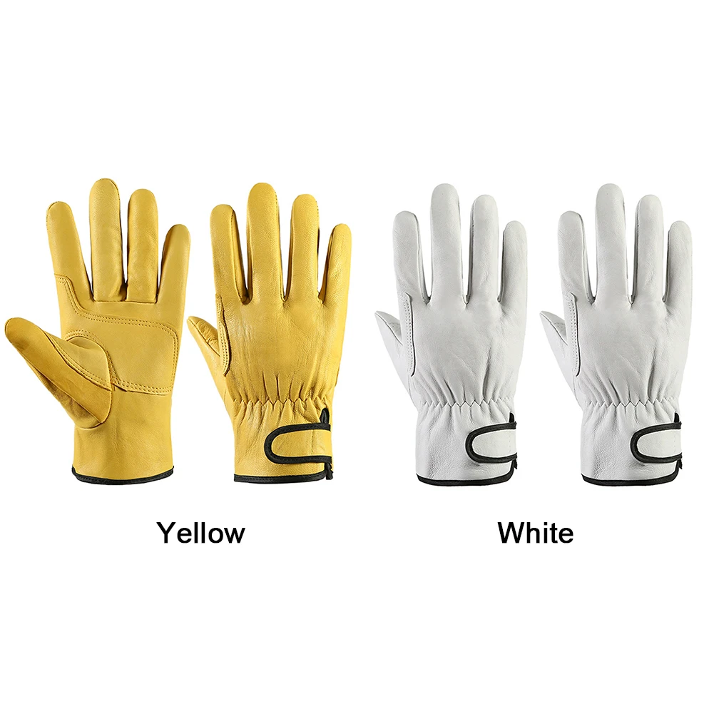 Guantes de trabajo multiusos para hombre y mujer, protectores de seguridad para agricultura, resistentes al desgaste, de cuero PU, para exteriores, manejo cómodo, 1 par