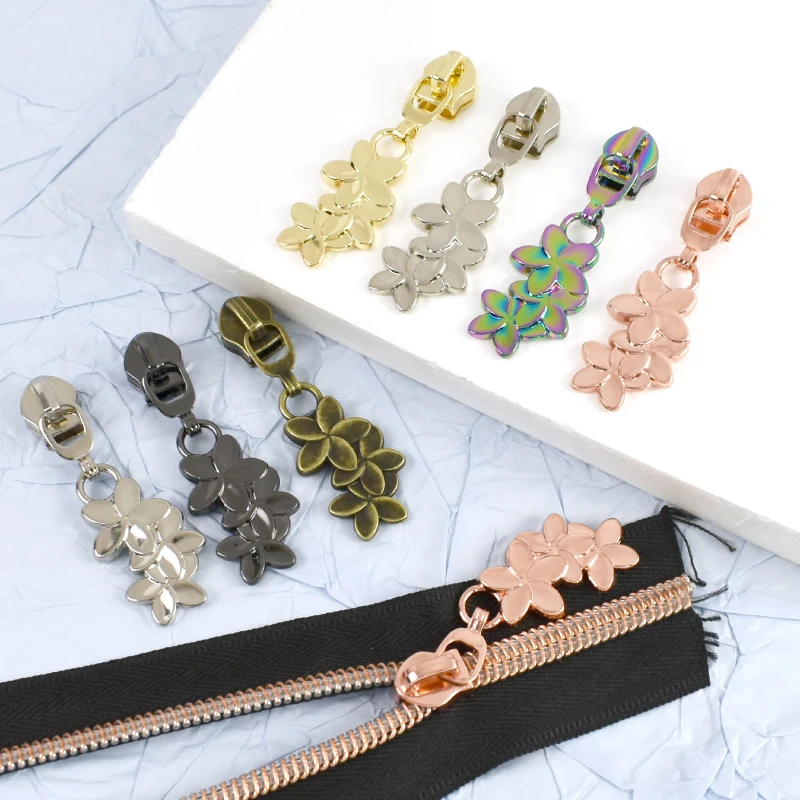 5-50Pcs Zipper Sliders Replacement for Sewing 5# Zippers Pulls Pocket Zips Lock Puller Head Clothes Zip Repair Kit Accessories