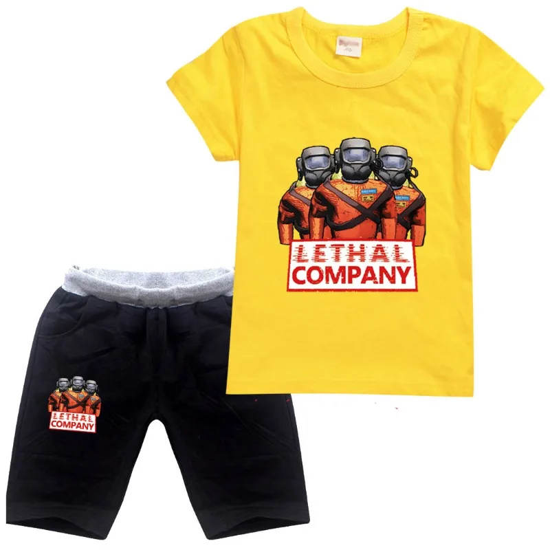 Tödliche Business Cosplay Kleidung Kinder Casual Sportswear Junge Mädchen unsichtbare Monster T-Shirt und Shorts 2-teilige Set Kleidung