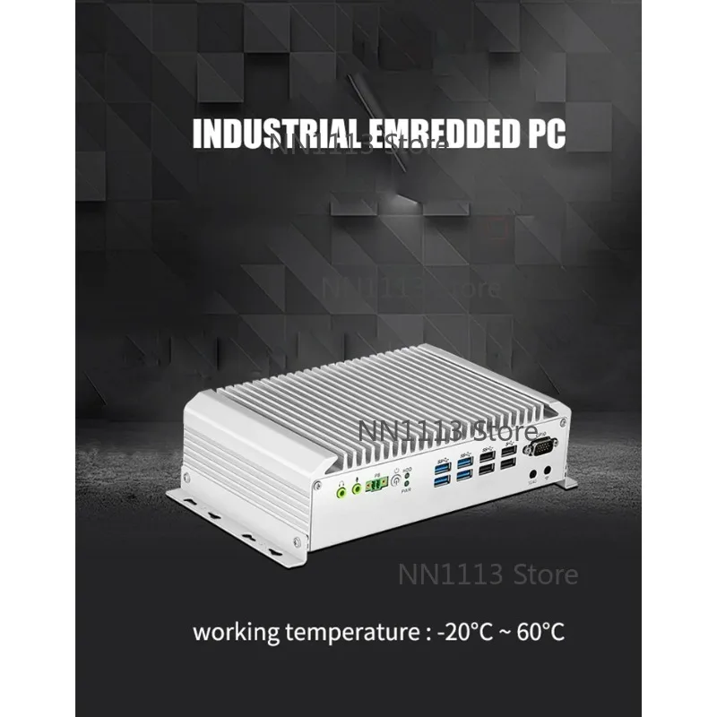 Industrial Computer 3855U CPU Embedded Fanless 2 LAN 6 COM Ports 9-30V Power Range IEC 60028 Certified