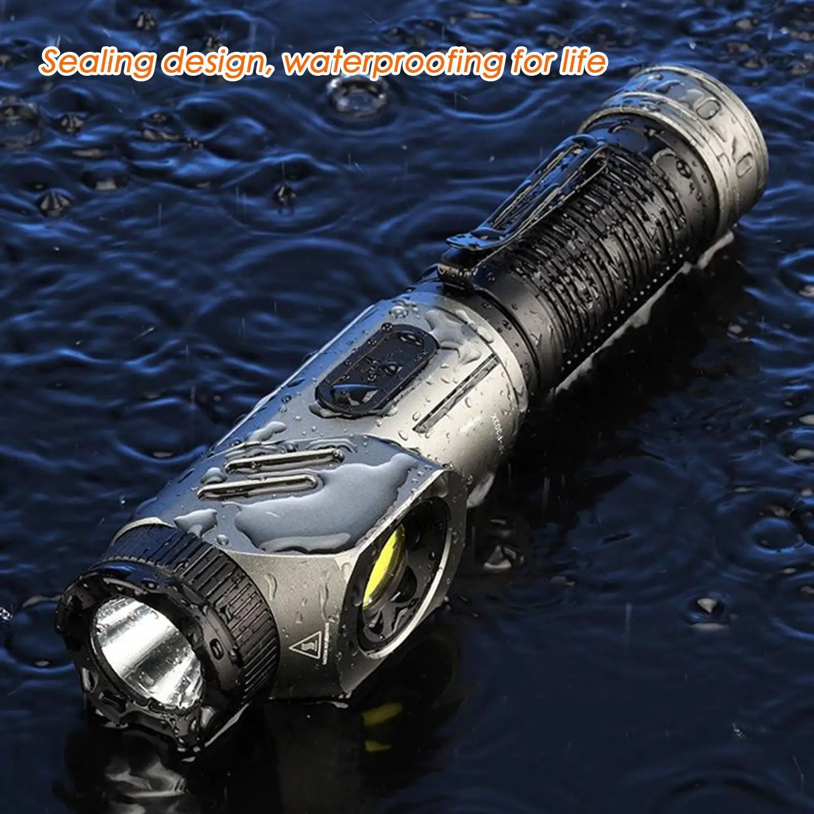 Magnet Flashlight Rechargeable Magnetic Flashlight Outdoor Portable Torch 90-Degree Adjustable Corner Work Light For Night