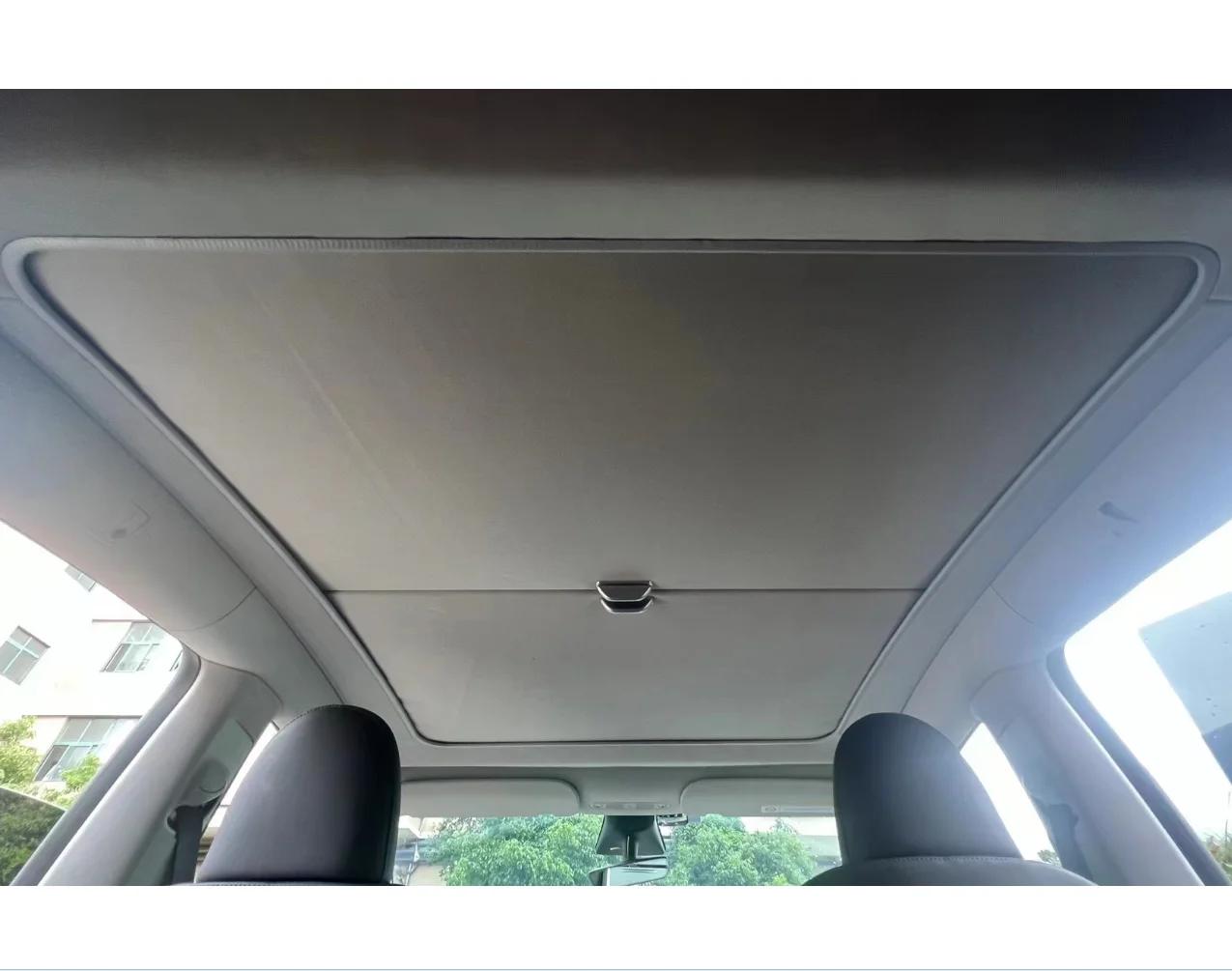 

for adding sun blind front and rear sections 1230510G-76-F to the 2017-2023 Tesla Model 3 sunroof roller blind