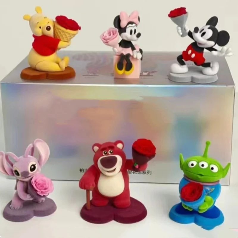 Genuine Disney Character Peripheral Immortal Flower Blind Box Hand-made Desktop Ornaments Room Decoration Valentine's Day Gift