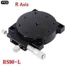 R Axis 90mm RS90L Manual Rotary Stage 360° Rotation Precision Angle Displacement Adjustment Optical Linear Table 3D Printing CNC