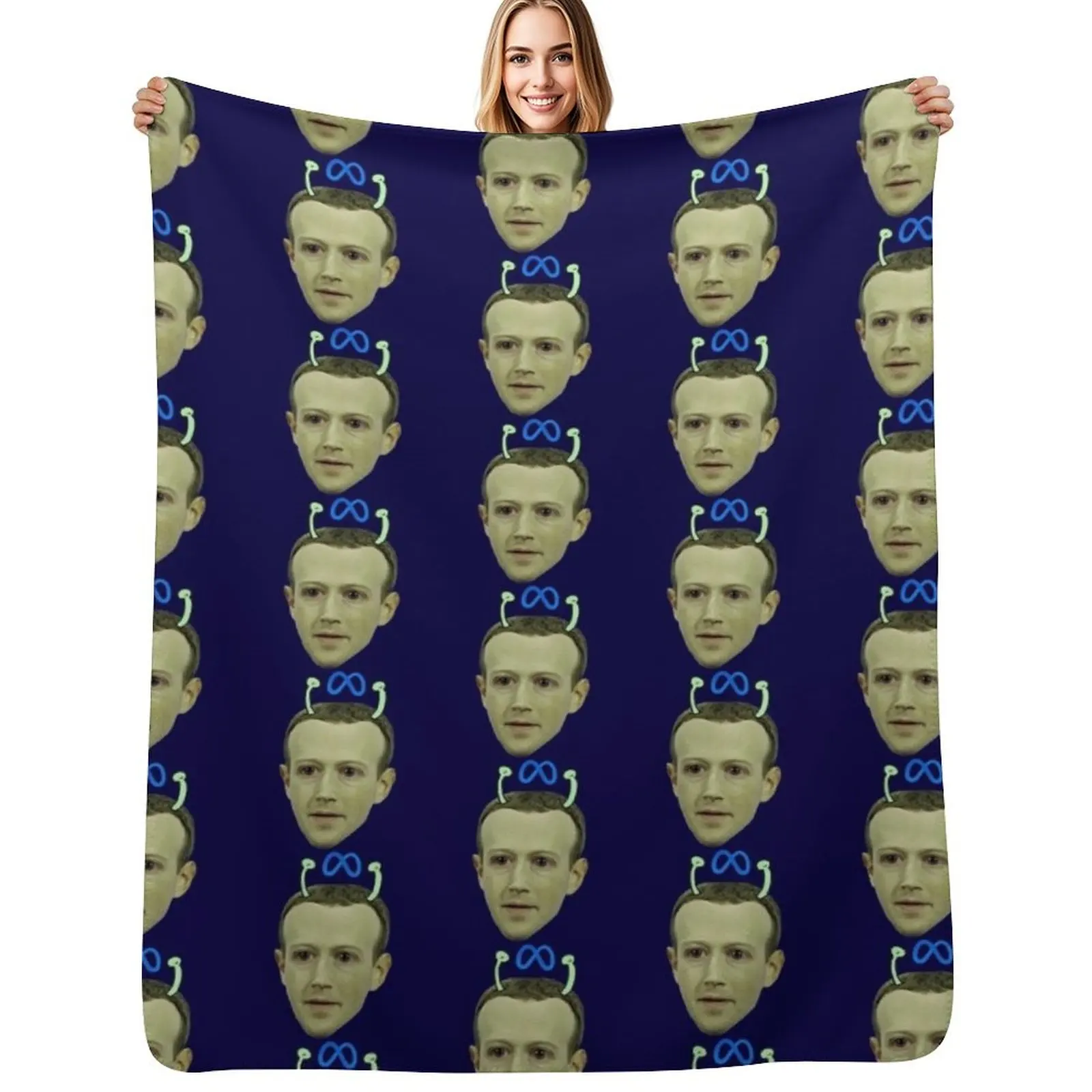 

Alien Mark Zuckerberg Throw Blanket Soft Breathable Blanket for Night Sleeping