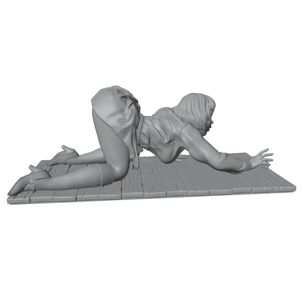 1/24 Intriguing resin model kit of a young girl, searching for the fallen eyeglasses statue, 3D printed model doll, not colored