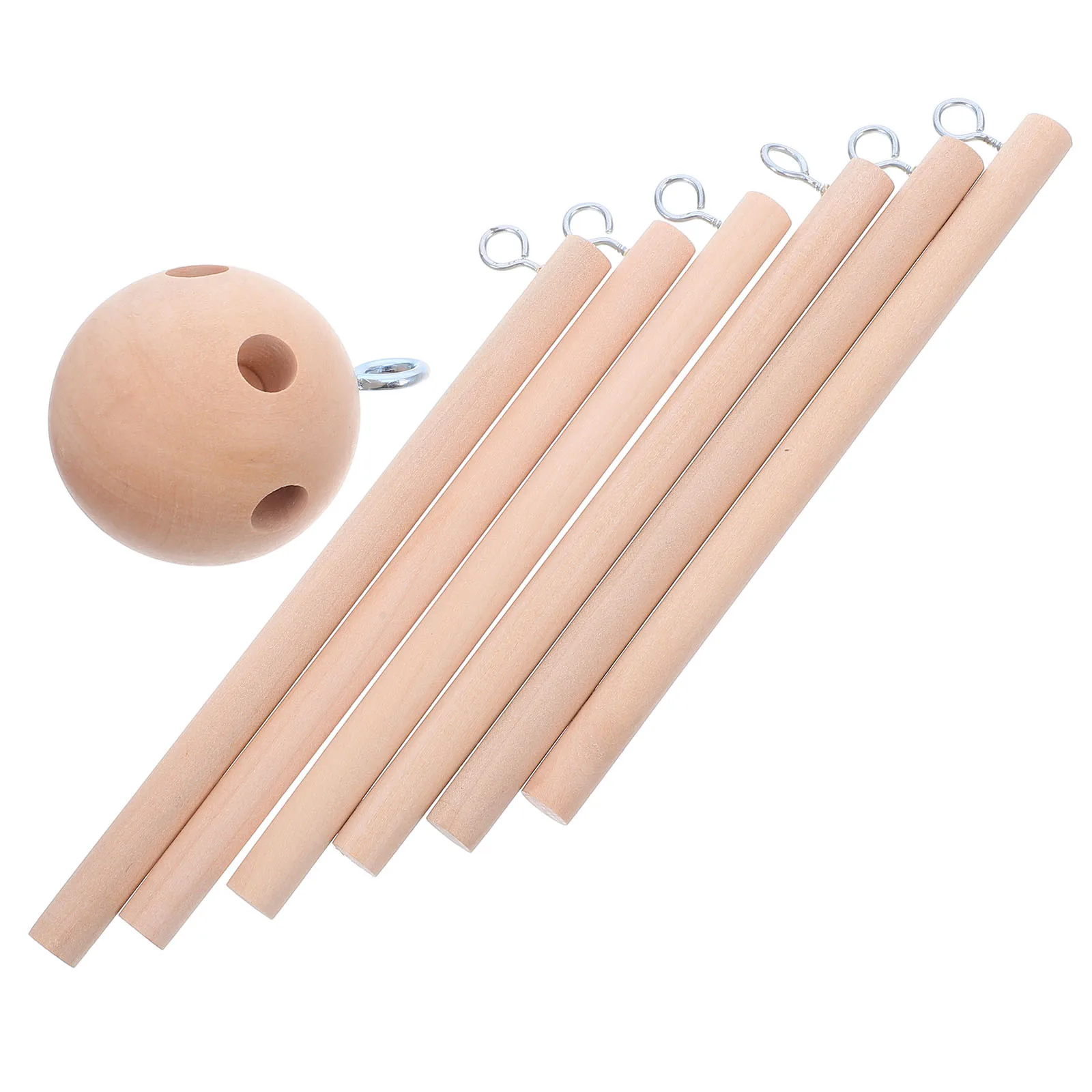1 set 1 Set Wooden Mobile Frame Kit 6-Arm For Diy Nursery Room Decor Baby Mobile Holder Wind Chime Stand Hanging Accessories