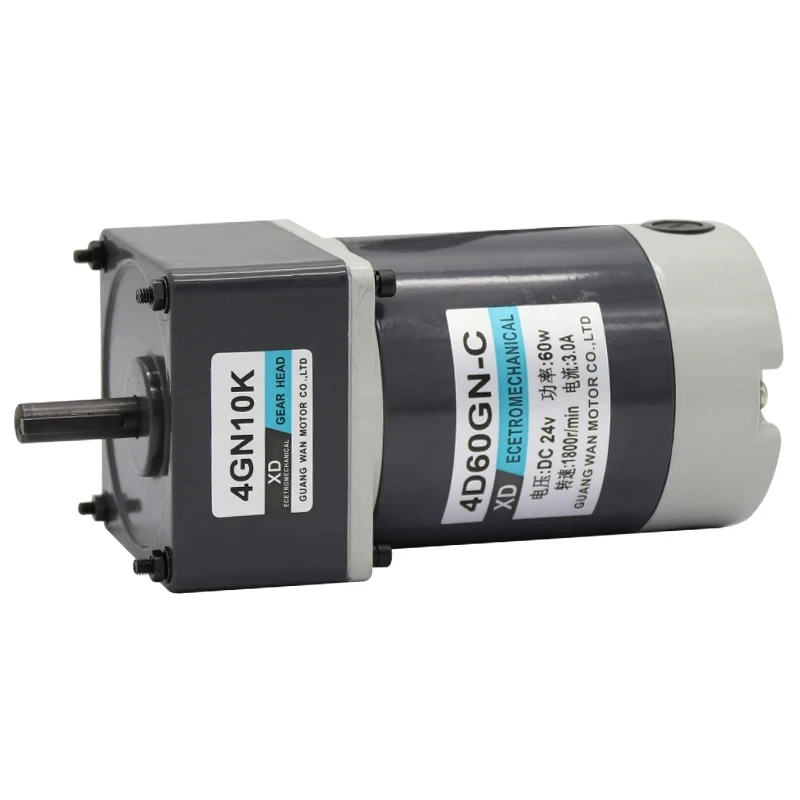 

12V24V gear reduction DC motor 90W CW/CCW large torque slow speed small motor shaft width 15mm