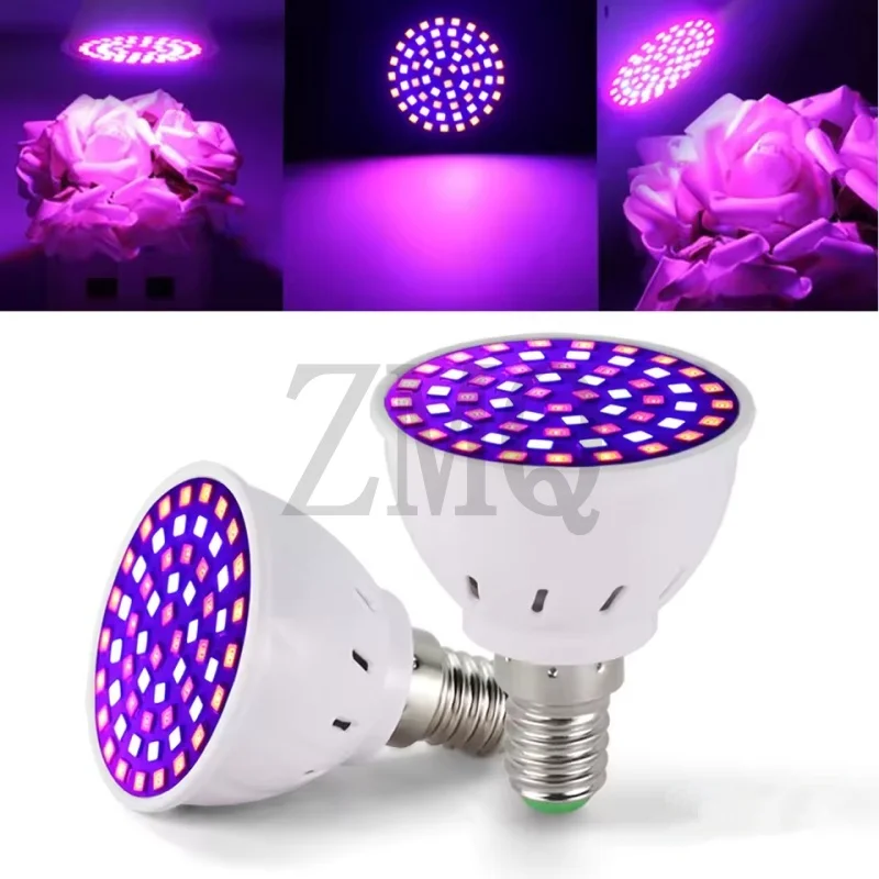 

E27 LED Plant Grow Lights GU10 Full Spectrum Indoor Hydroponics Flower Seeds Vegetables Cultivation Lamp E14 MR16 B22 Bulb