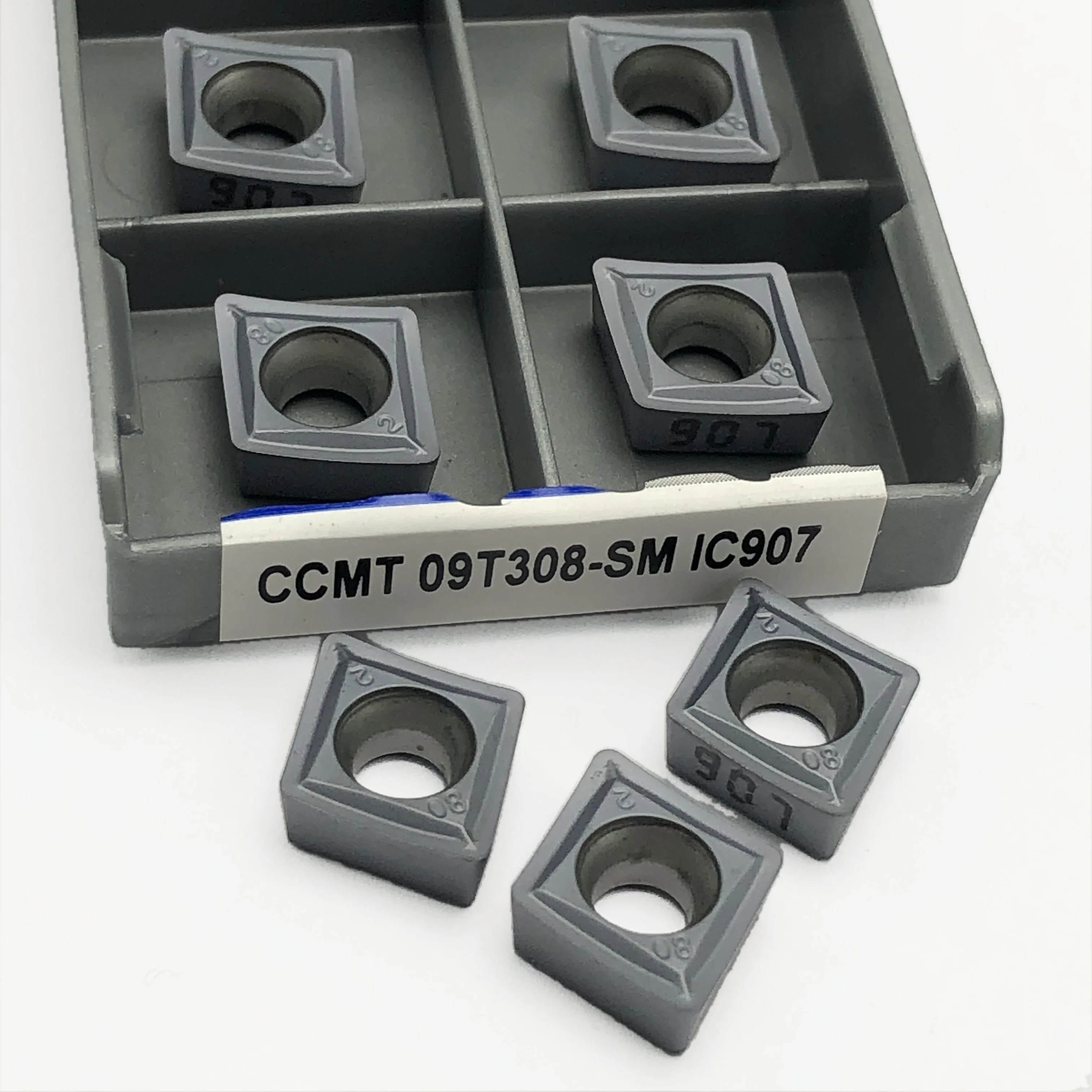 Твердосплавная вставка, CCMT09T304 CCMT09T308, внутренний токарный инструмент CCMT09T304 09T308-SM IC907/IC908, детали для ЧПУ