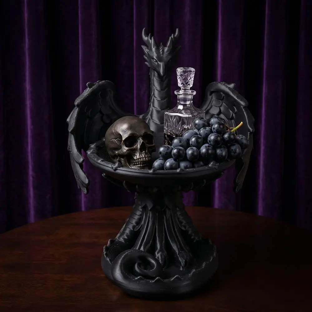 Creative Gothic Bird Tray Statue Decorative Crafts 3D Printed Home Decoration Funny Storage Holder Jewelry Storage