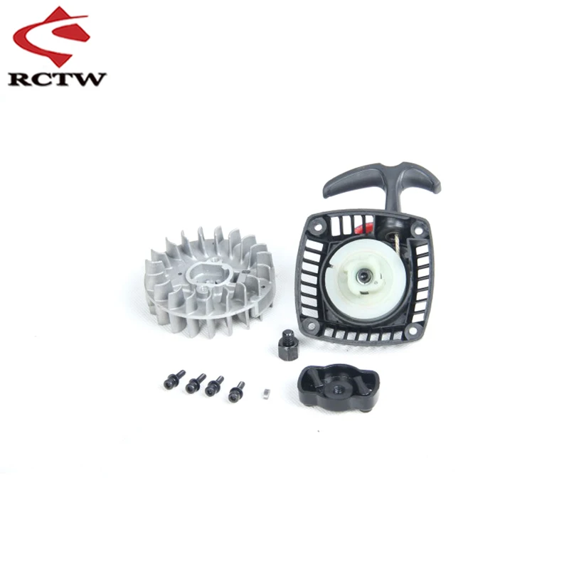 

Easy Start Pull Starter + Flywheel with Claw for 26cc-36cc Zenoah CY Gas Engine for 1/5 HPI ROFUN ROVAN KM BAJA RC CAR PARTS