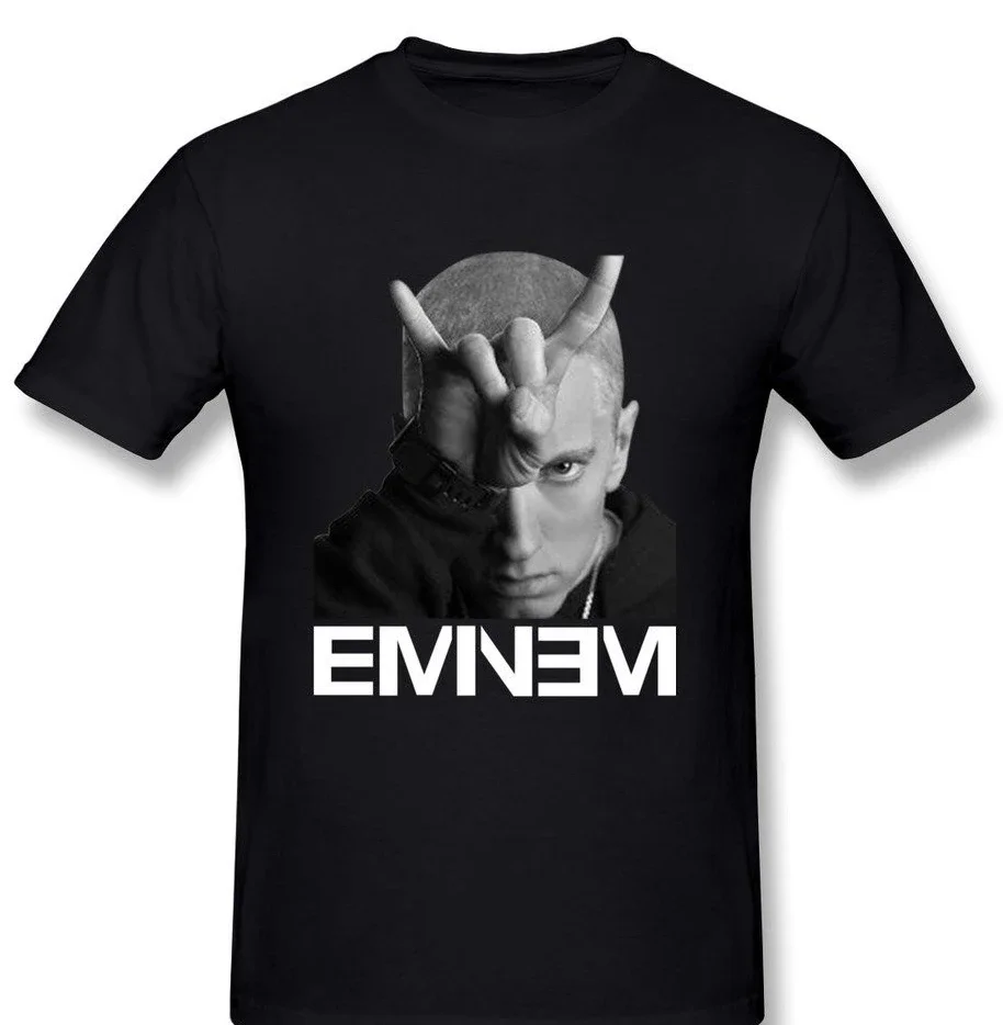 Good Quality Brand Cotton Shirt Summer Style Cool Shirts Eminem Devil Horns 2014 Adult T-Shirt