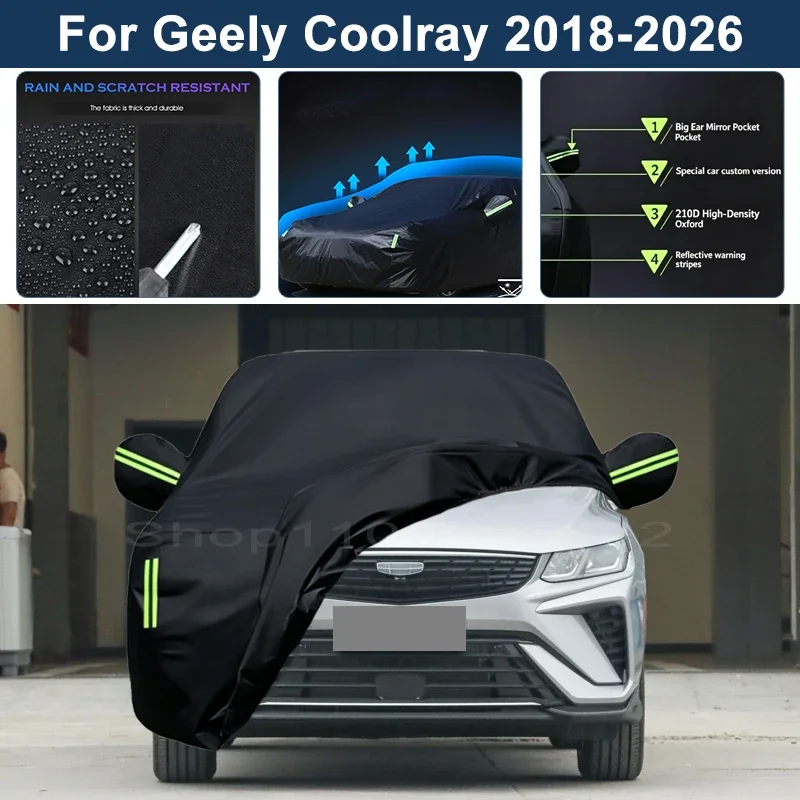Auto Exterior Sun-Snow Protective Car Cover For Geely Coolray 2018-2026 Waterproof Dustproof Anti-UV Outdoor Cover