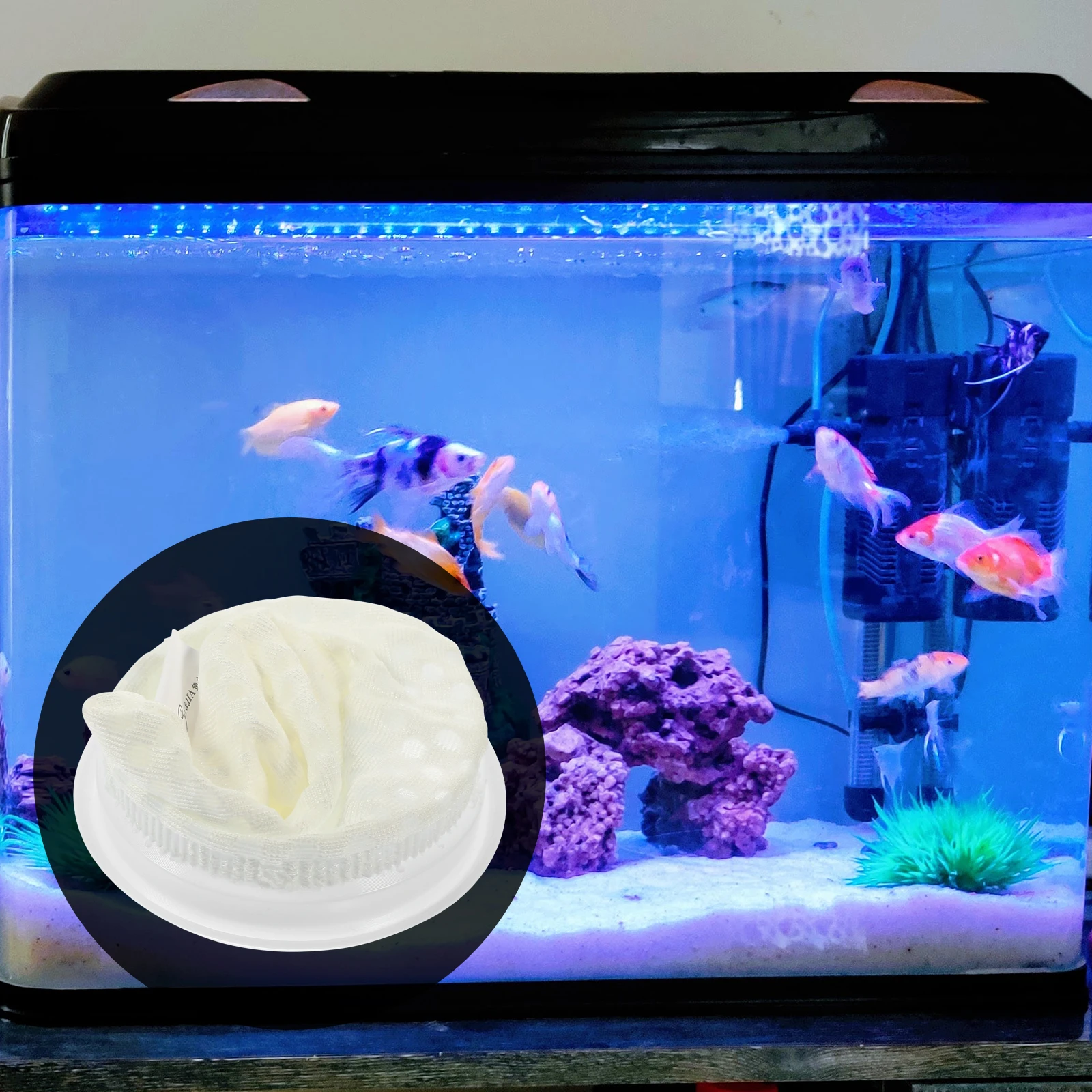 

11Pcs Filter Socks for Aquarium Fish Tank 3D Honeycomb Design Premium Reusable Saltwater Cleaning Replacement Washable Filtering