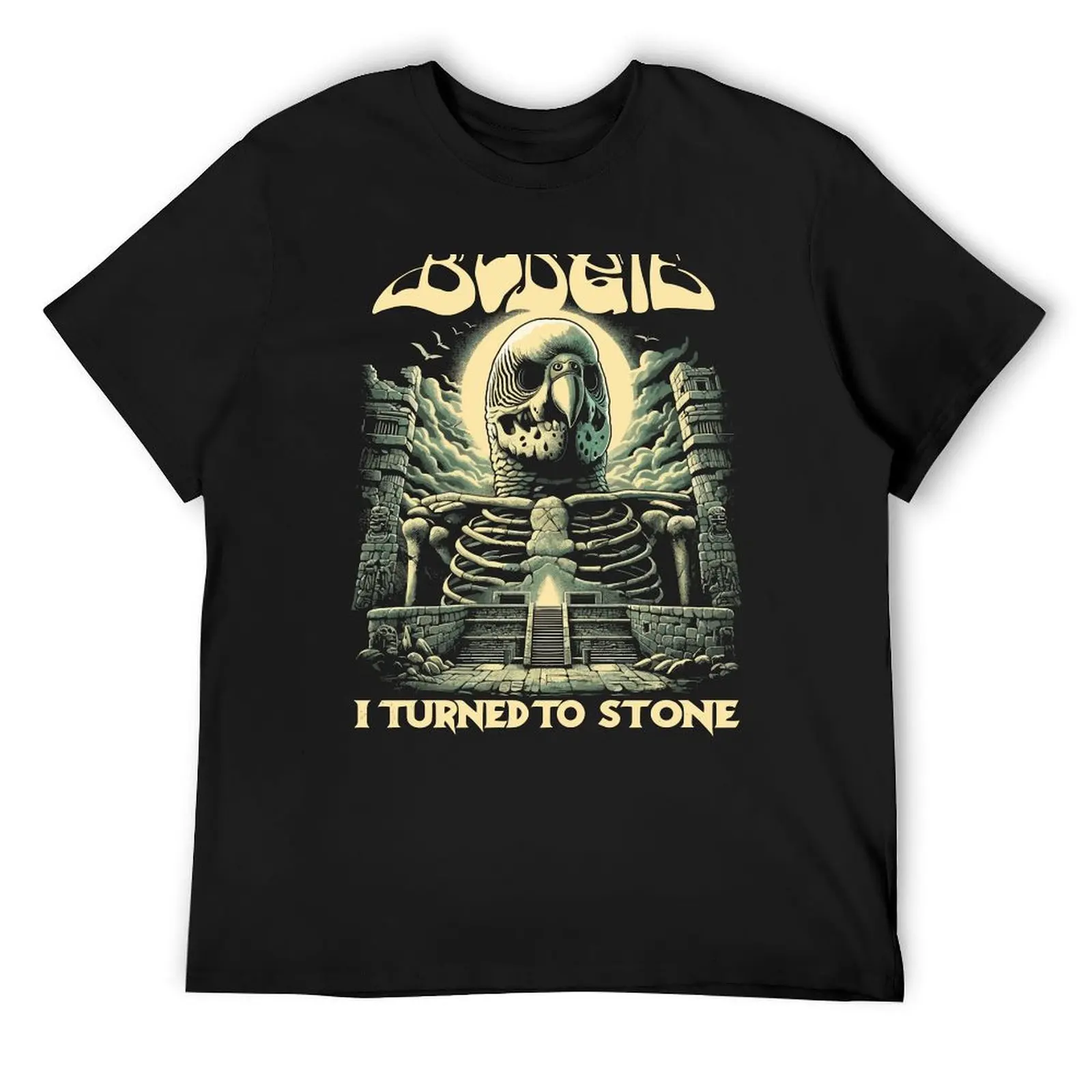 Budgie I Turned to Stone T-Shirt anime stuff graphic tee shirt summer top oversized t shirt men