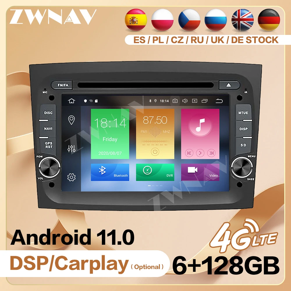 2 din 2016 2017 2018 For FIAT DOBLO Android Multimedia player screen car video audio Radio GPS navigation head unit auto stereo