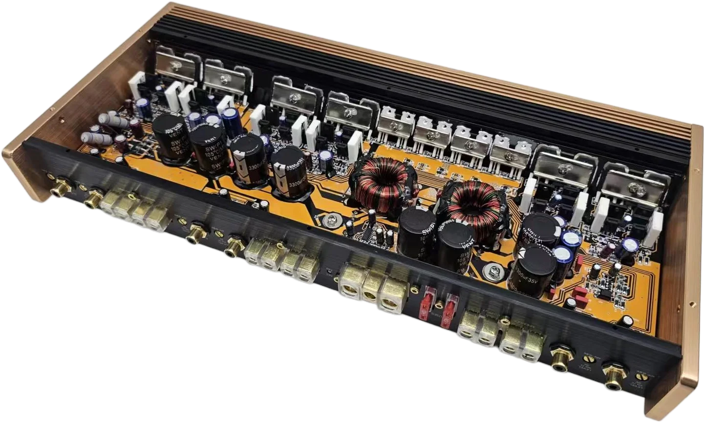Professional 6-Channel RMS 120W Class AB Car Audio Amplifier with Crossovers and Equalizer