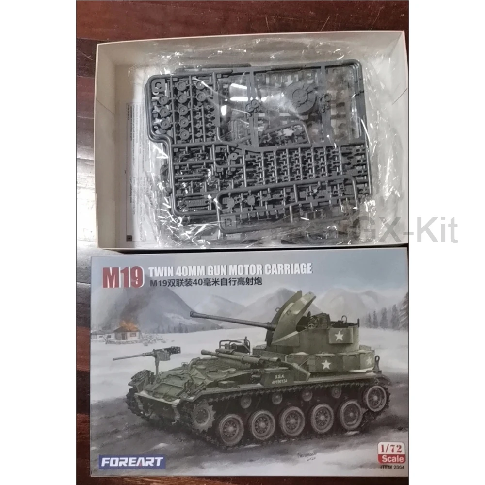 FOREART 2004 1:72 Scale US M19 40mm Gun Motor Carriage Anti Aircraft Artillery Plastic Assembly Model Kit Hobby Craft Toy