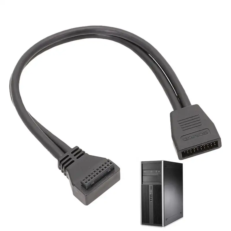 Adaptador de Cable para ordenador, conector USB 3,0, Cable alimentado, Cable de extensión de ordenador, Cable de placa base macho a hembra