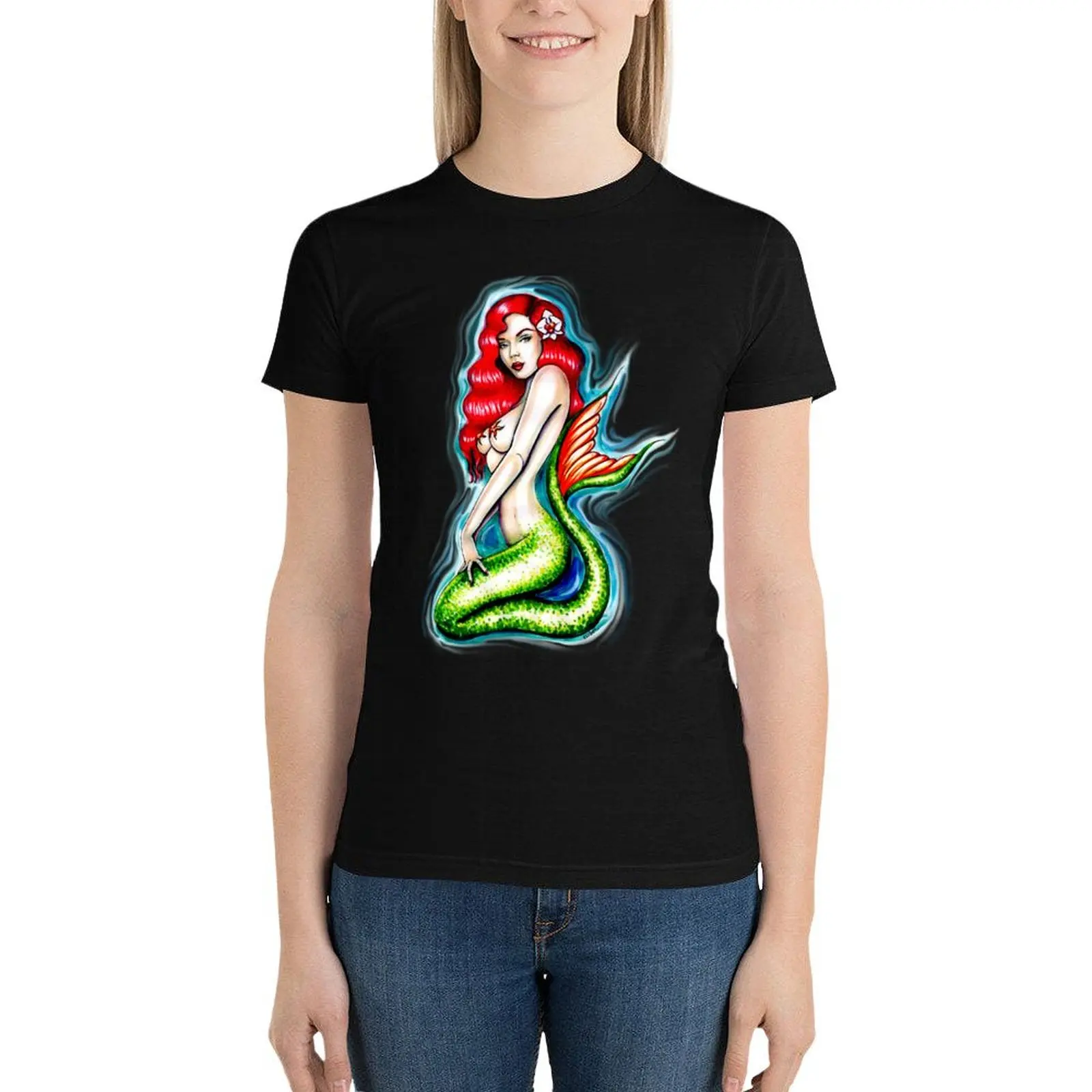 

Mermaid Orchid T-Shirt vintage clothes graphics tshirts woman