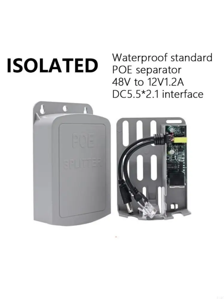 

Водонепроницаемый DC48V до 12V 1.2A PoE Splitter Gigabit PoE Extender для использования на открытом воздухе