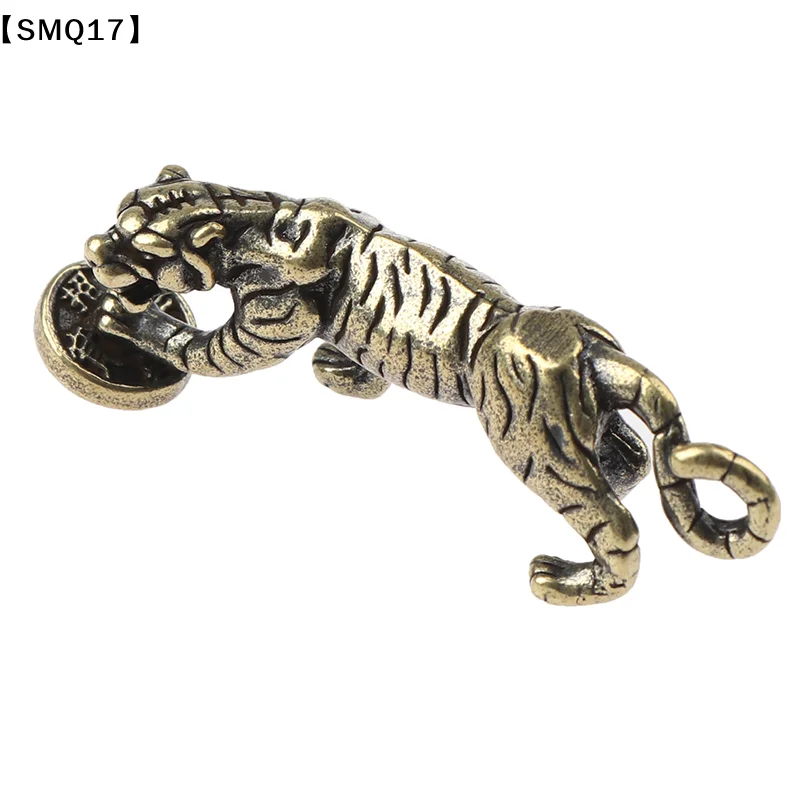 Brass Tiger Statue Ornament Chinese Zodiac Tiger Office Desk Decoration Pendant【SMQ】
