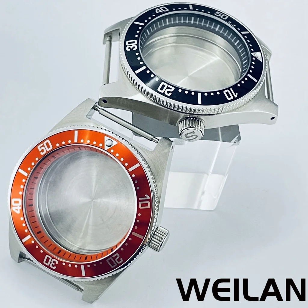 40mm Fit NH34 NH35 NH36 NH38 NH70 NH72 Movement Silver Stainless Steel Watch Case Black Blue Green Orange Ring