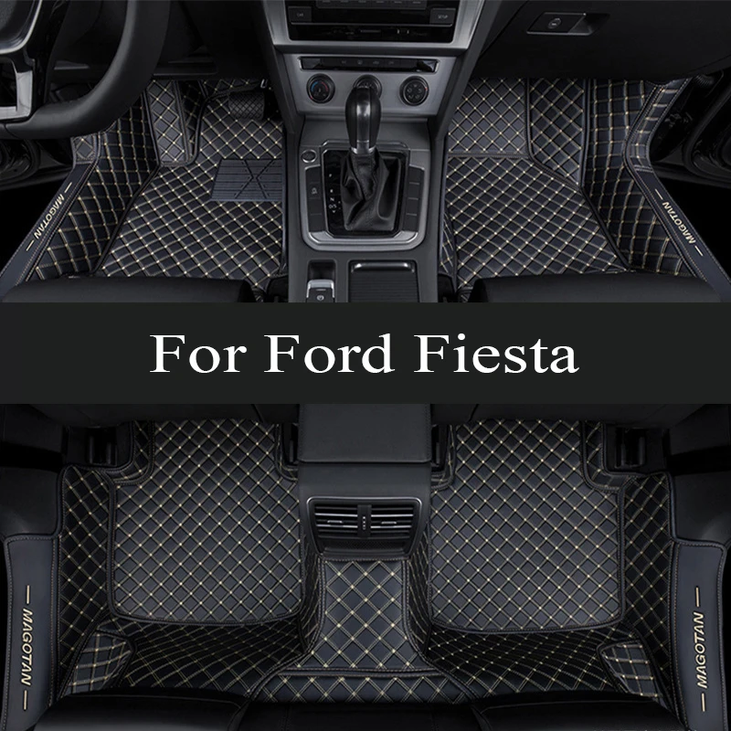 

Car Floor Mats For Ford Fiesta 2016 2015 2014 2013 2012 2011 2010 2009 2008 Leather Carpets Auto Interior Waterproof Decoration