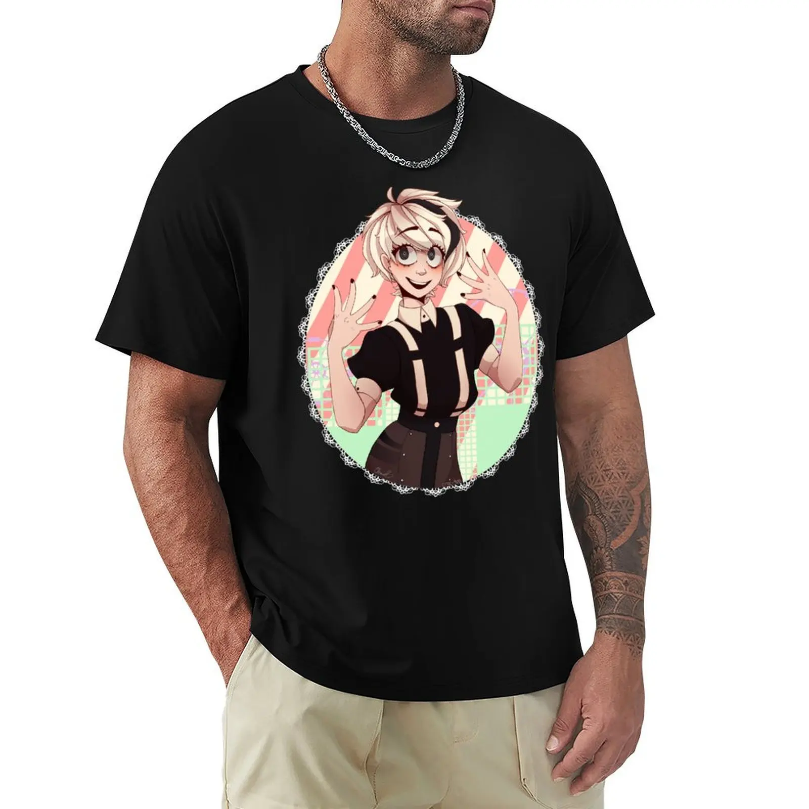 appetite of a people-pleaser (obsequious) T-Shirt Basic Solid Color Short Sleeve Cotton Top