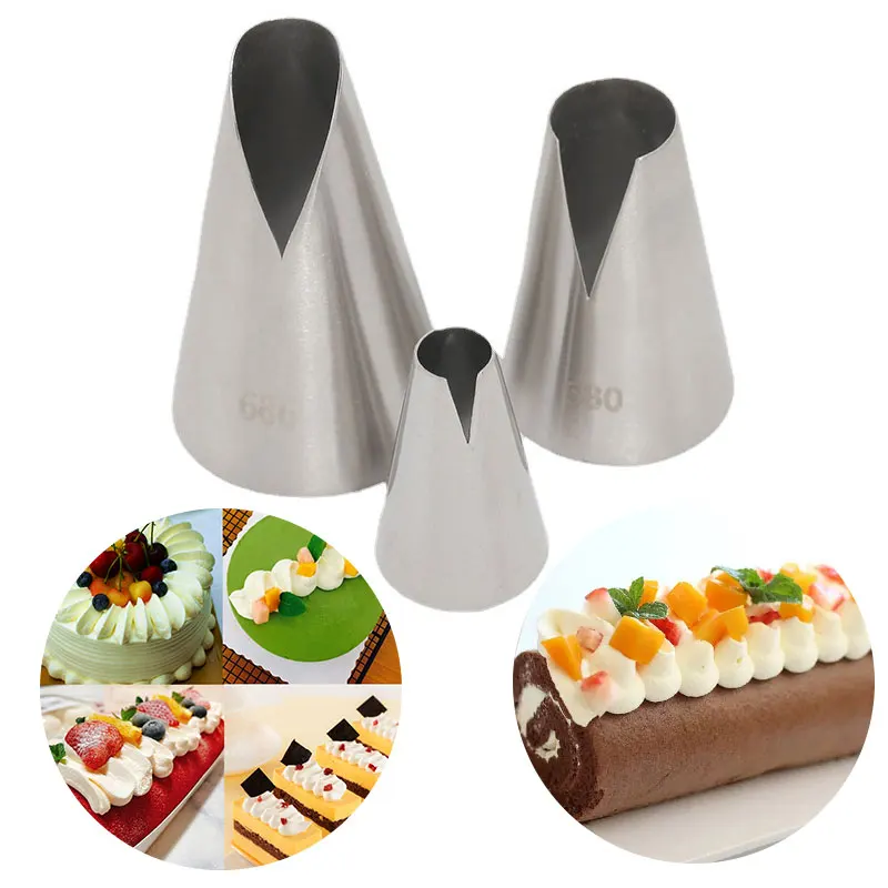 BCMJHWT 1/3 pièces buses de tuyauterie de glaçage pour gâteaux outils de décoration boulette pâte à modeler crème conseils de décoration tort sentier