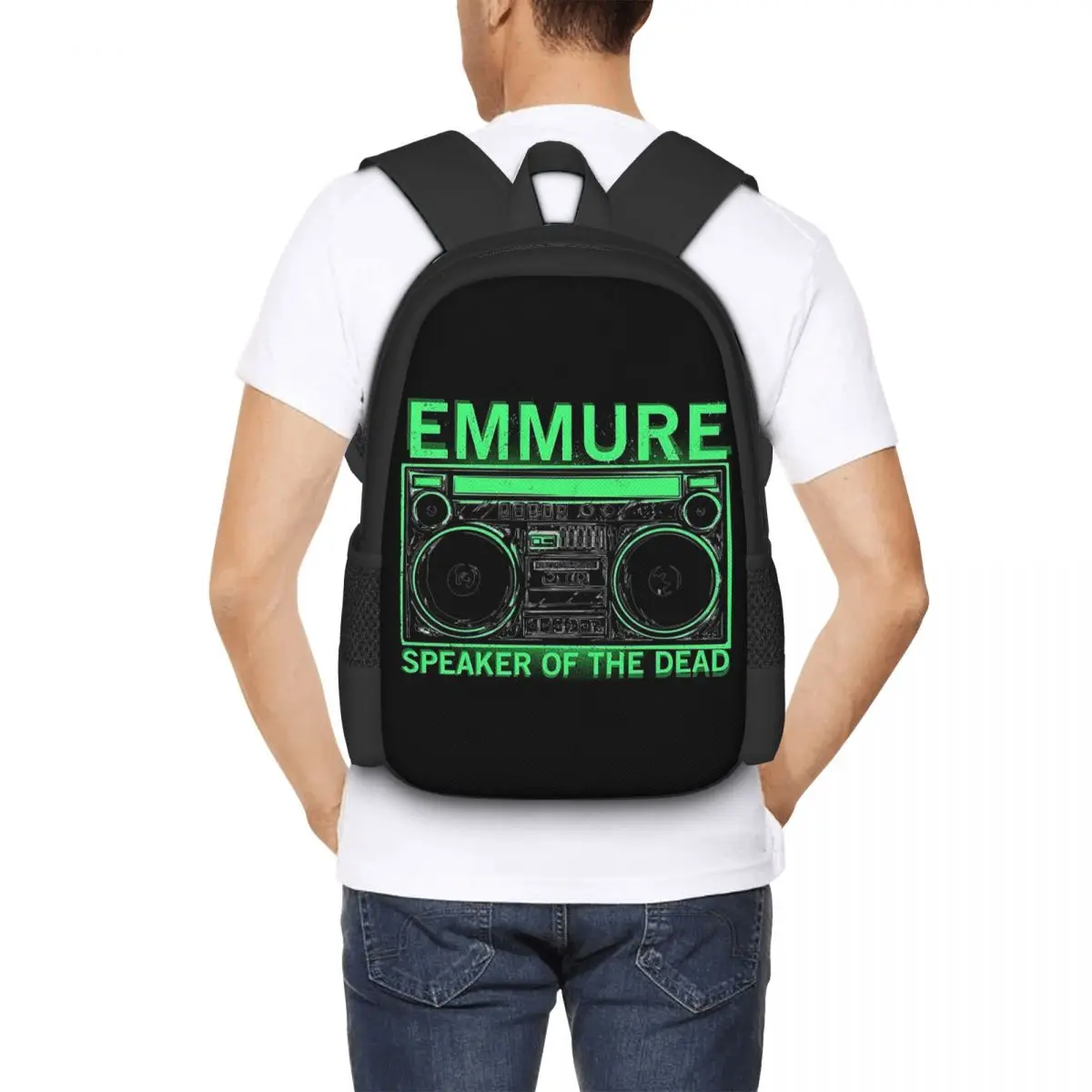 

Emmure Speaker Of The Dead Student Backpack School Bag Hiking Travel Daypack for Men Women Fashion Bookbag Shoulder Bags