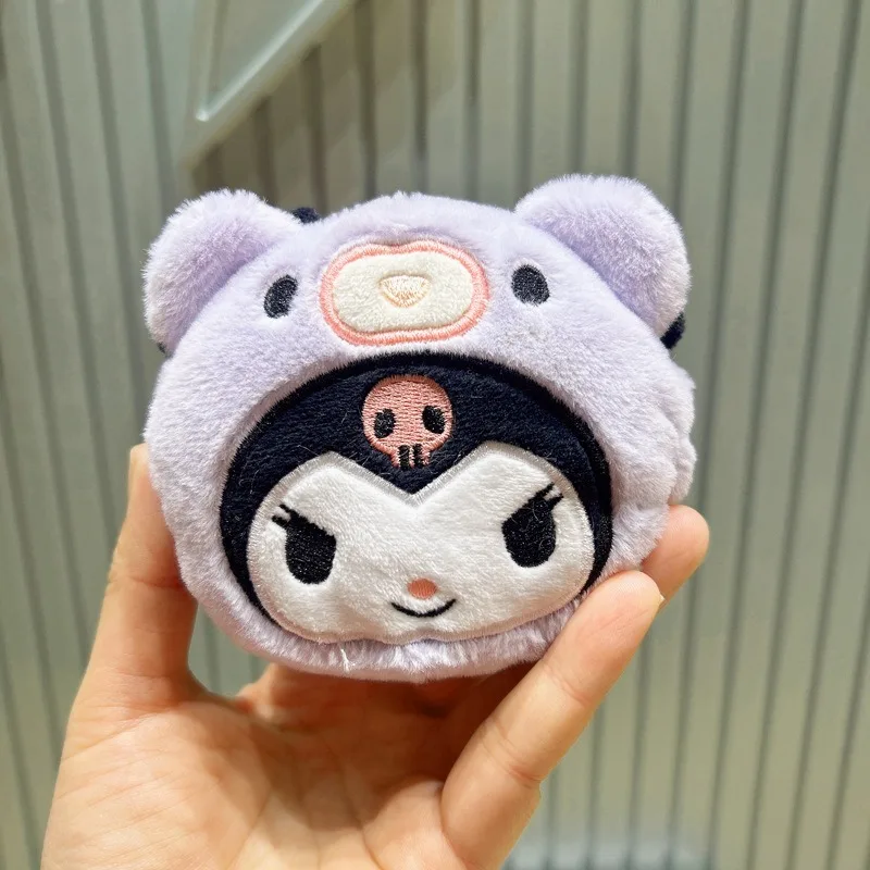 Sanrio Kuromi peluche portafoglio Melody Cinnamoroll peluche portamonete portachiavi auricolare Organizer borsa ciondolo portachiavi ragazze regali