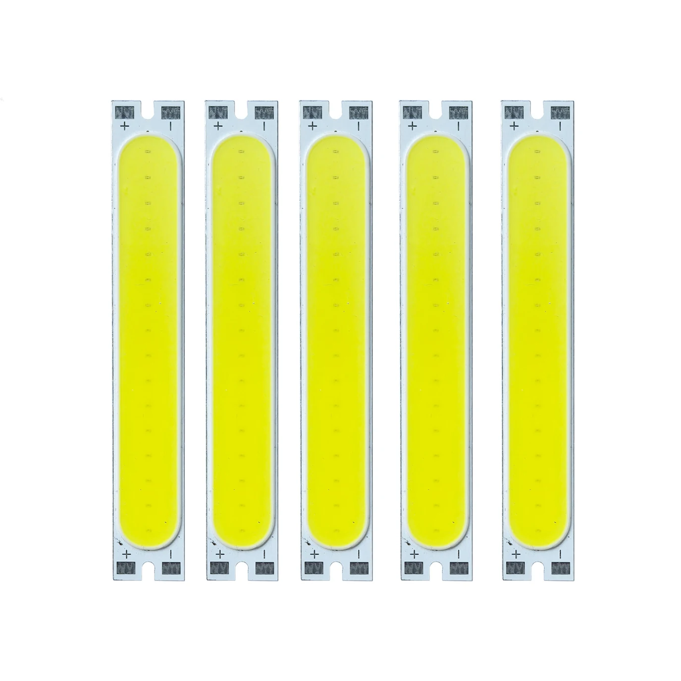 5PCS Bulk Sale 76*11.5mm 3V COB LED Strip Beads 2W DC 3V-3.7V 6500K White High Brightness Chip for Portable Work Lightl