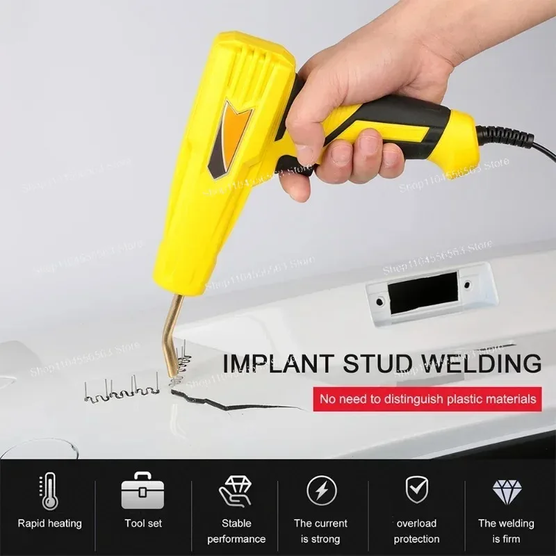 100W Hot Stapler Plastic Welder 800PCS Flat Outside Corner Inside Corner Wave Staples Car Bumper Repair Kit