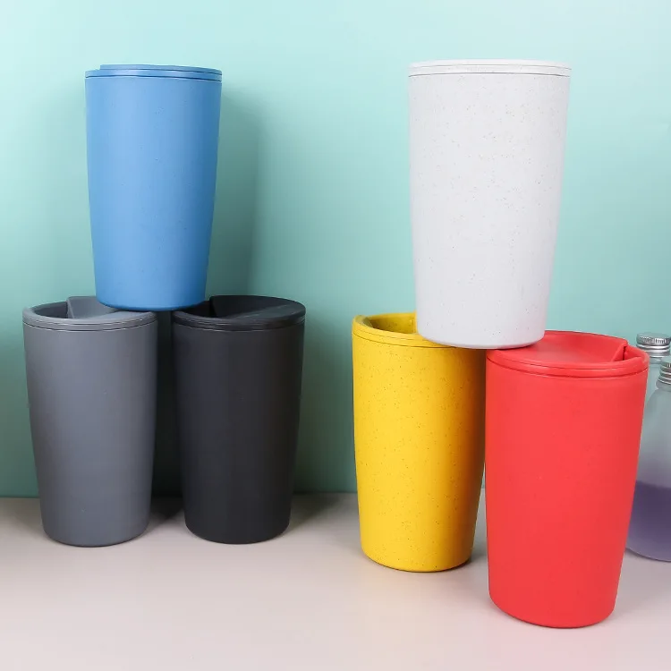 

blank plain double wall layer wheat fiber coffee cup coffee mug