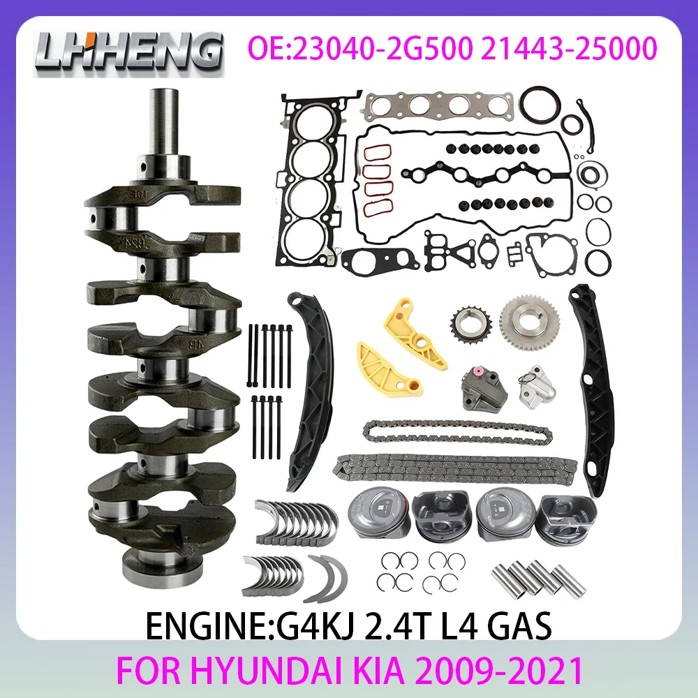 G4KJ Engine Overhaul Rebuild Kit Fits for HYUNDAI SANTA KIA SORENTO DM DMA XM 2.4L 2.4 L T L4 GAS 09-21 21443-25000 23040-2G500