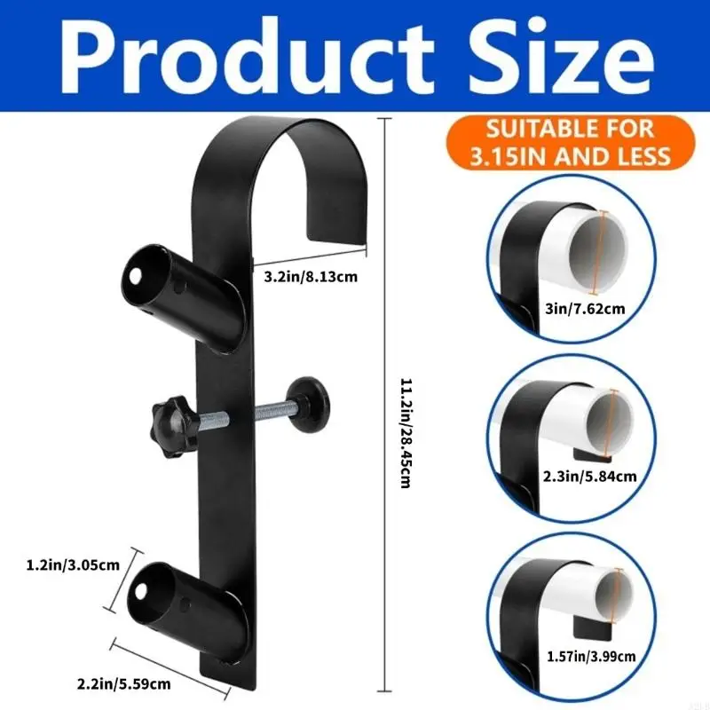 Flexible Pool-Aufhänger, Set mit 2 starken metallischen Aufhängeklemmen für Schwimmbadzubehör und Wartungsausrüstung A2UB – Detail 6