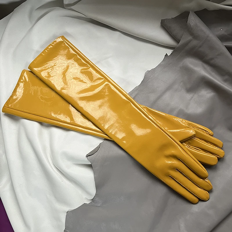 women's-yellow-patent-leather-gloves-men's-long-gloves-ladies'-genuine-leather-gloves-over-the-elbow-fashion-finger-gloves